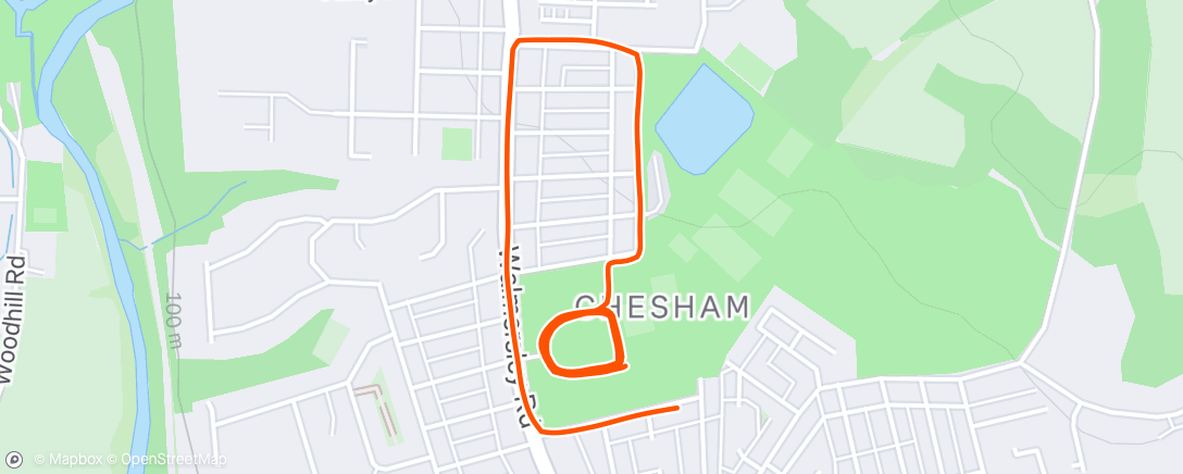 Map of the activity, Evening Run