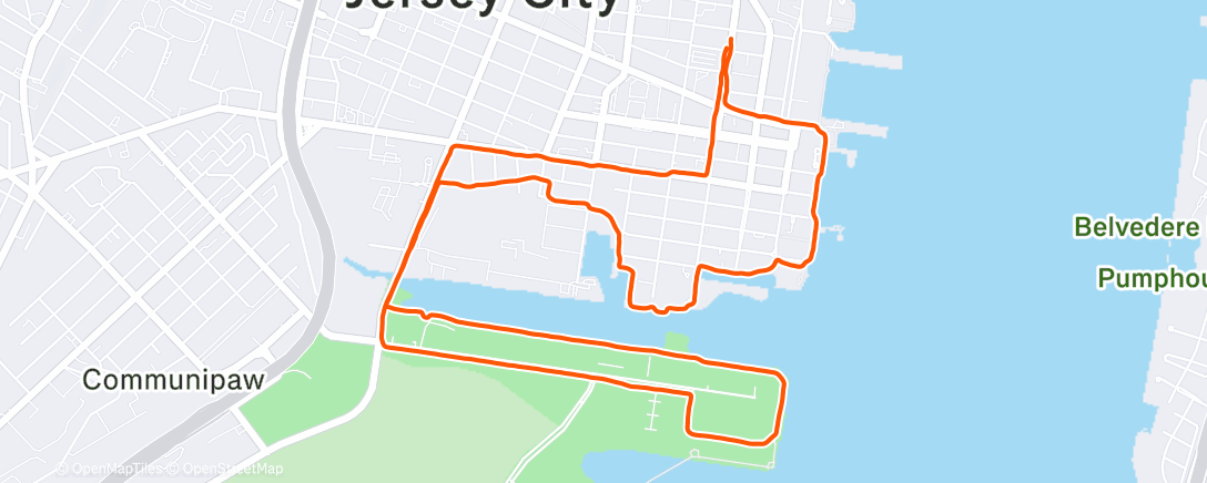 Map of the activity, Morning Run