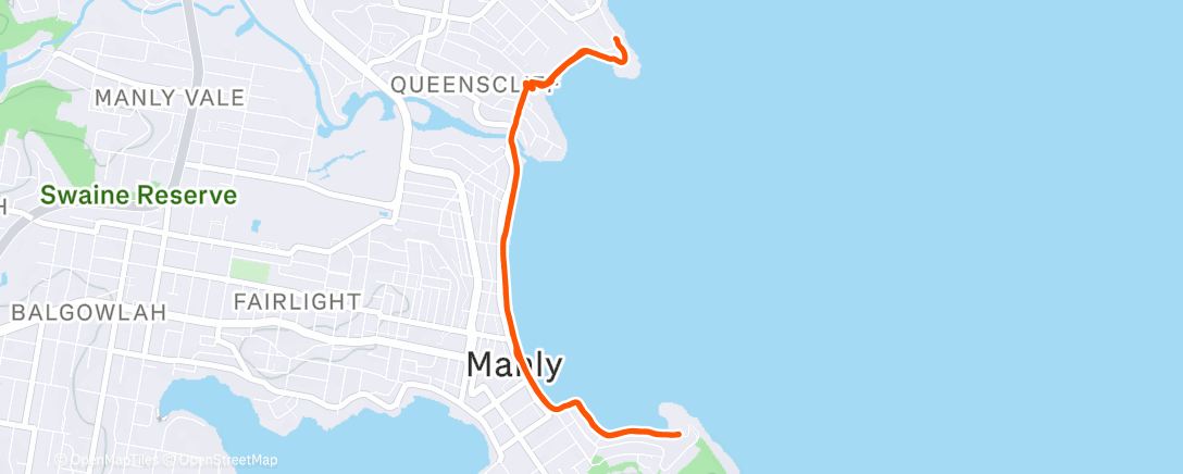 Map of the activity, Morning Run