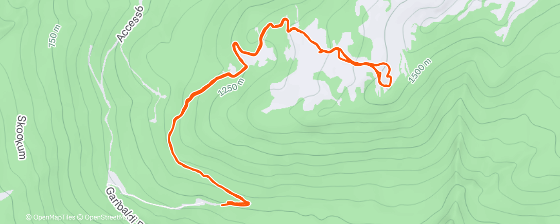 Map of the activity, Afternoon Backcountry Ski