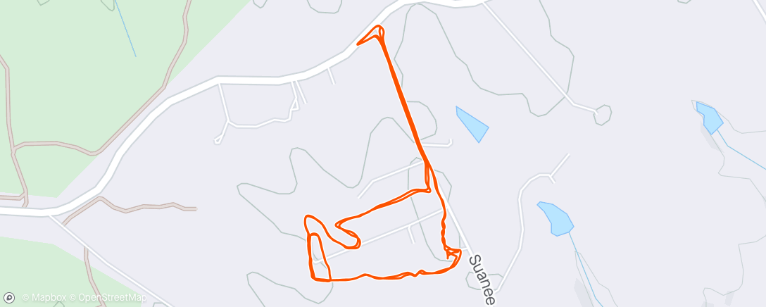 Map of the activity, 2 MTB Loops + 2 mile walk