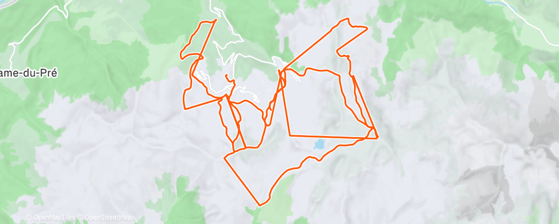 Map of the activity, Ski alpin le matin