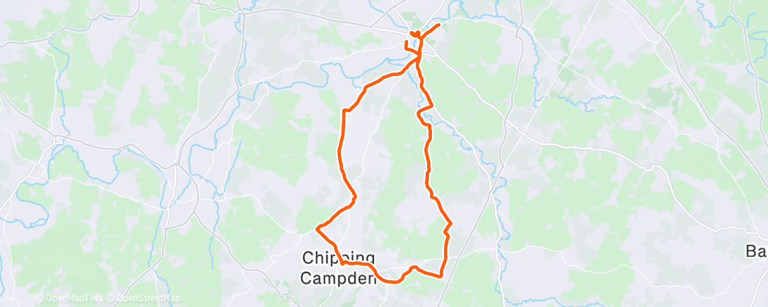 Map of the activity, Tinsale ride 2025