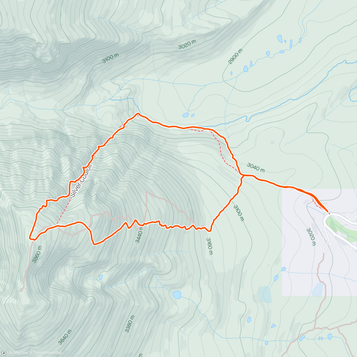 Map of the activity, Silver Couloir⛷️