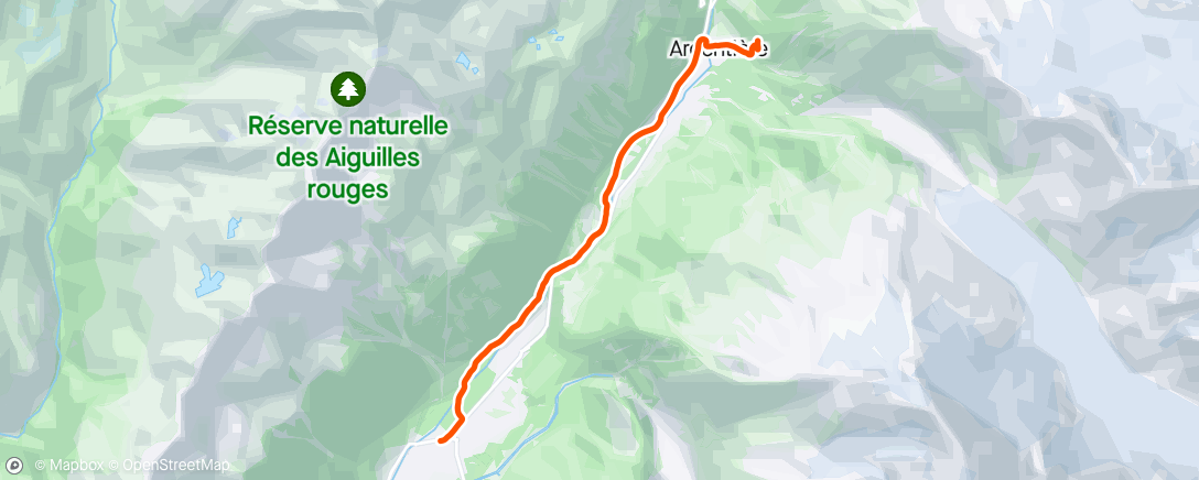 Map of the activity, Montroc down