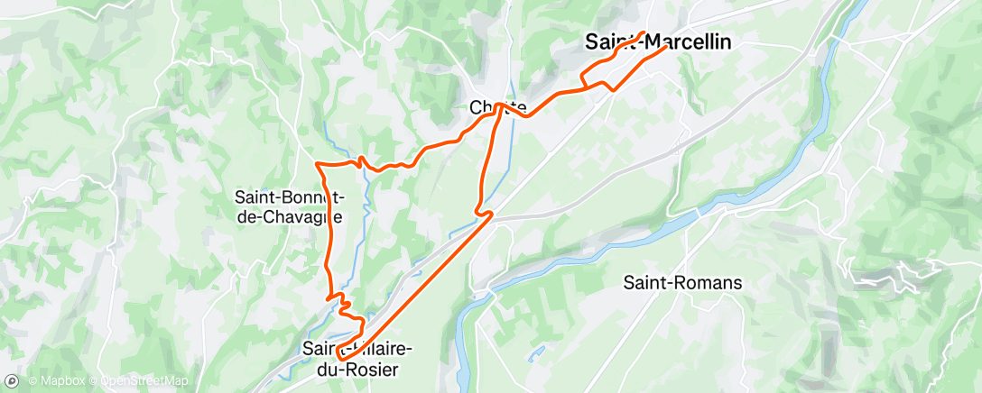 Map of the activity, Sortie vélo le matin