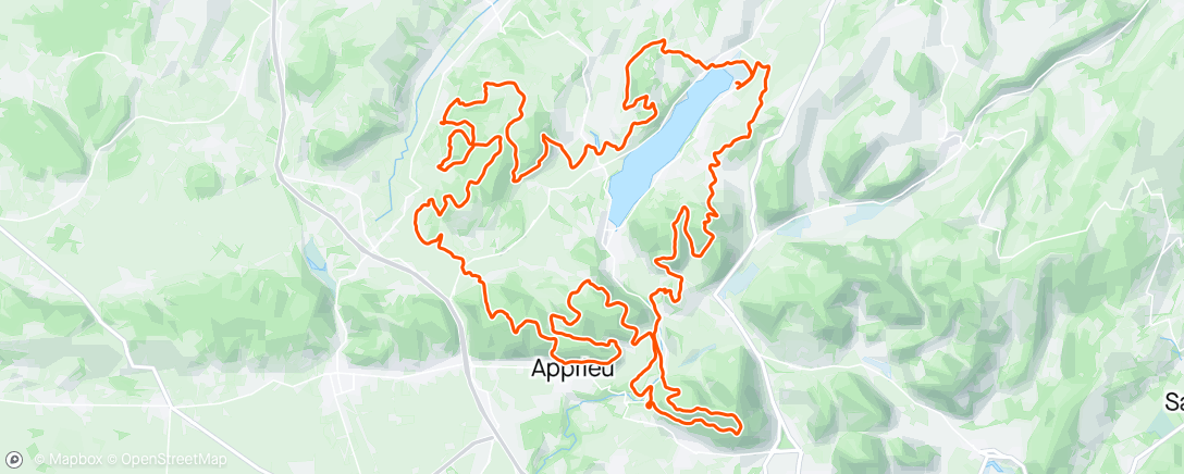 Map of the activity, Trail du Lac de Paladru