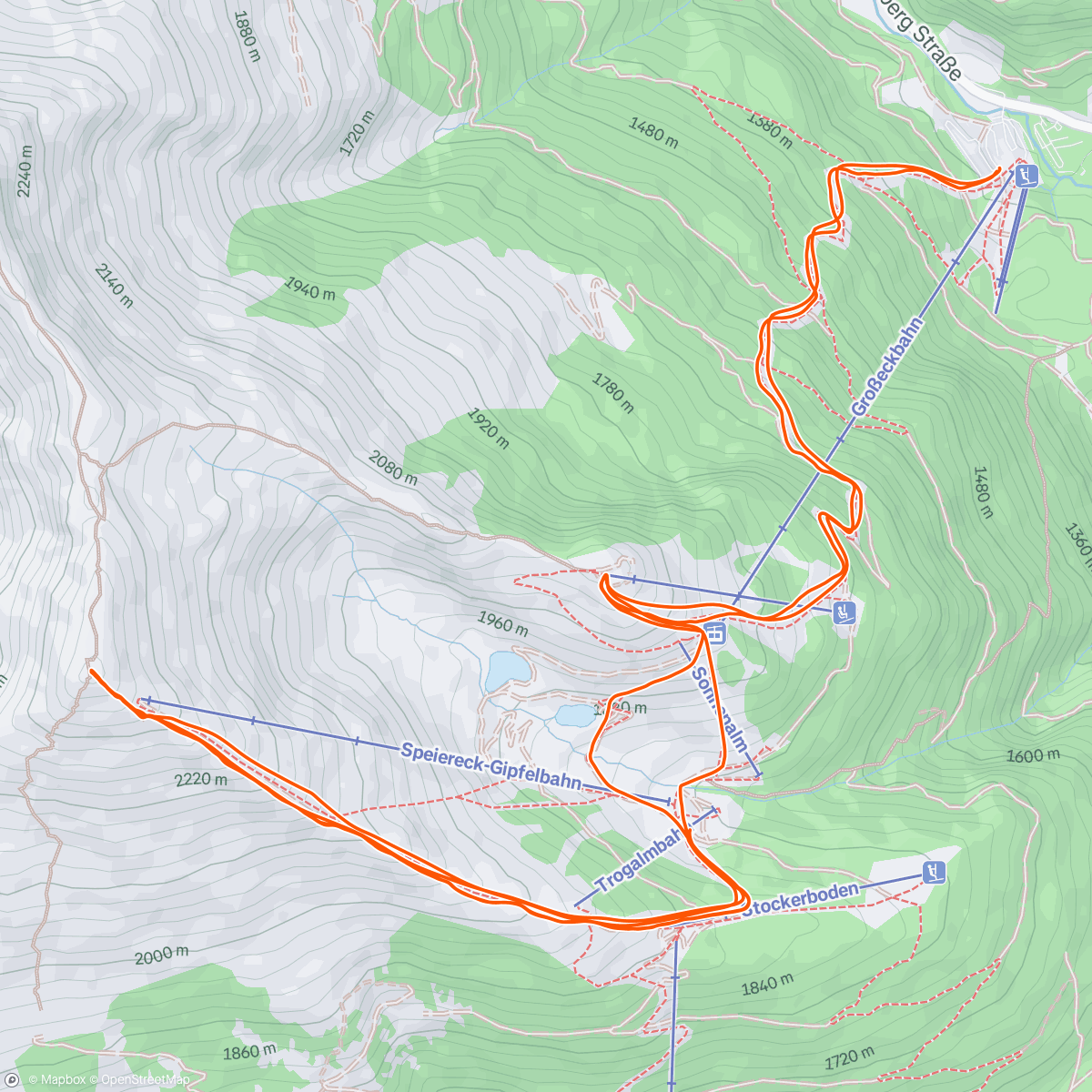 Map of the activity, Skitour am Morgen