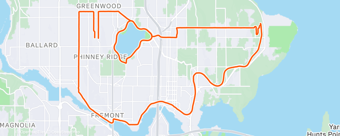 Map of the activity, Green Lake