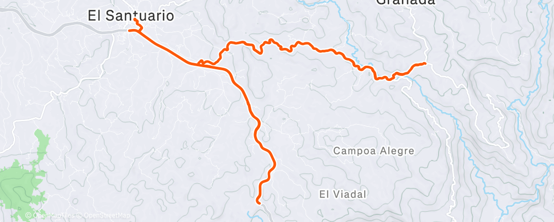 Map of the activity, Lunch Ride