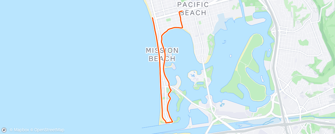 Map of the activity, Evening Run