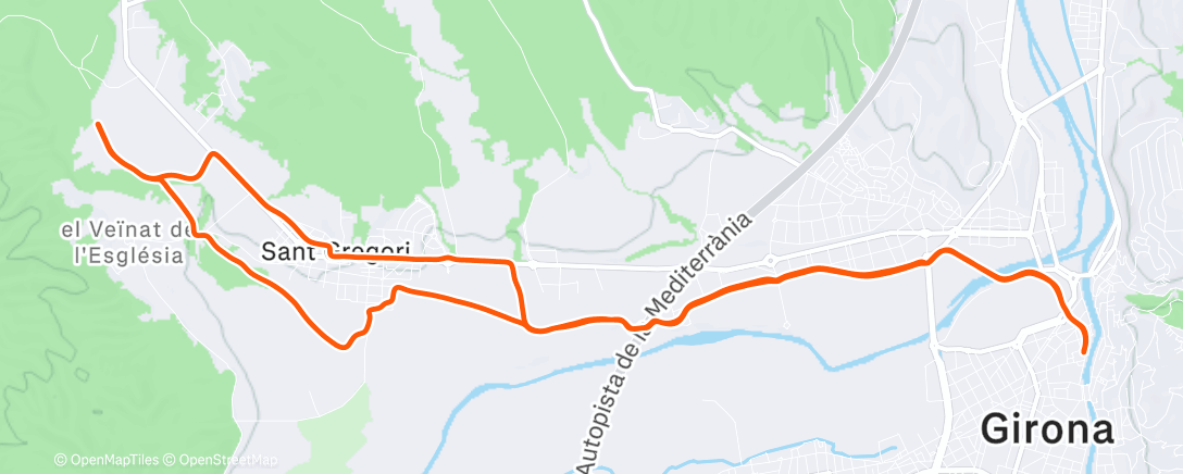 Map of the activity, Morning Run