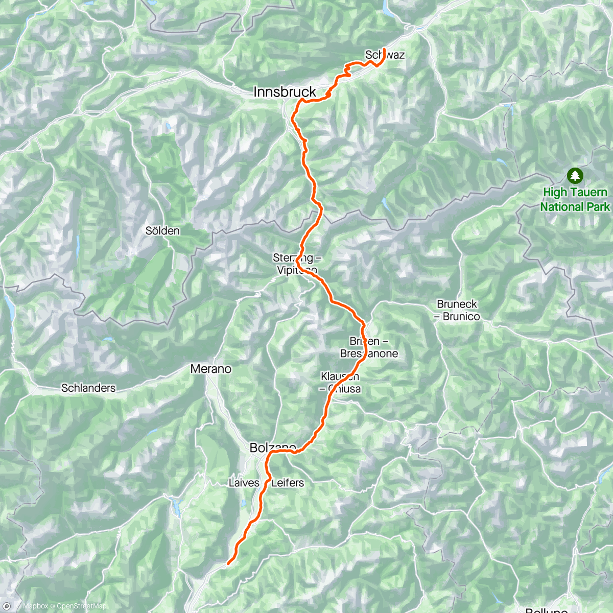 Map of the activity, Tour of the Alps 第2ステージ 🇮🇹