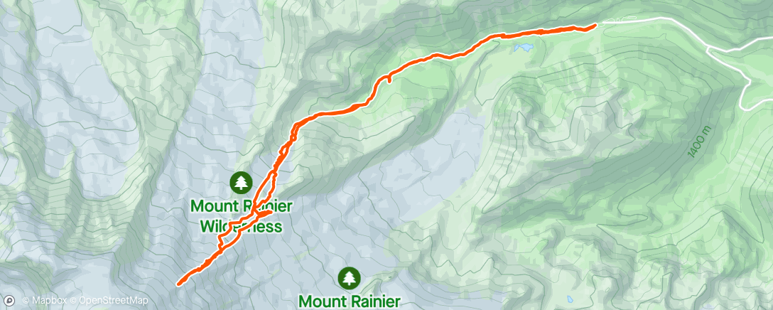 Map of the activity, Night Backcountry Ski