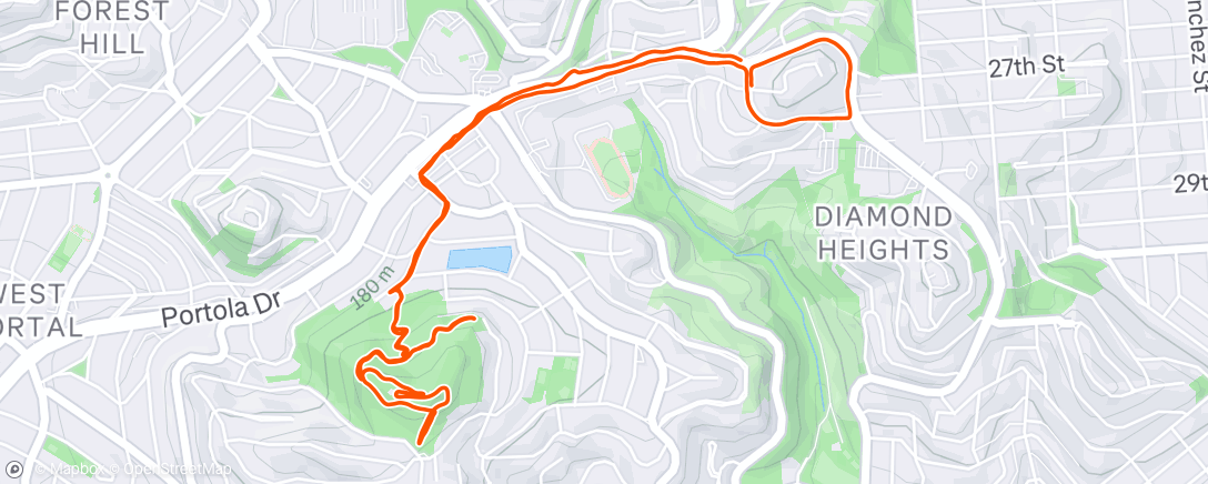 Map of the activity, Morning Run