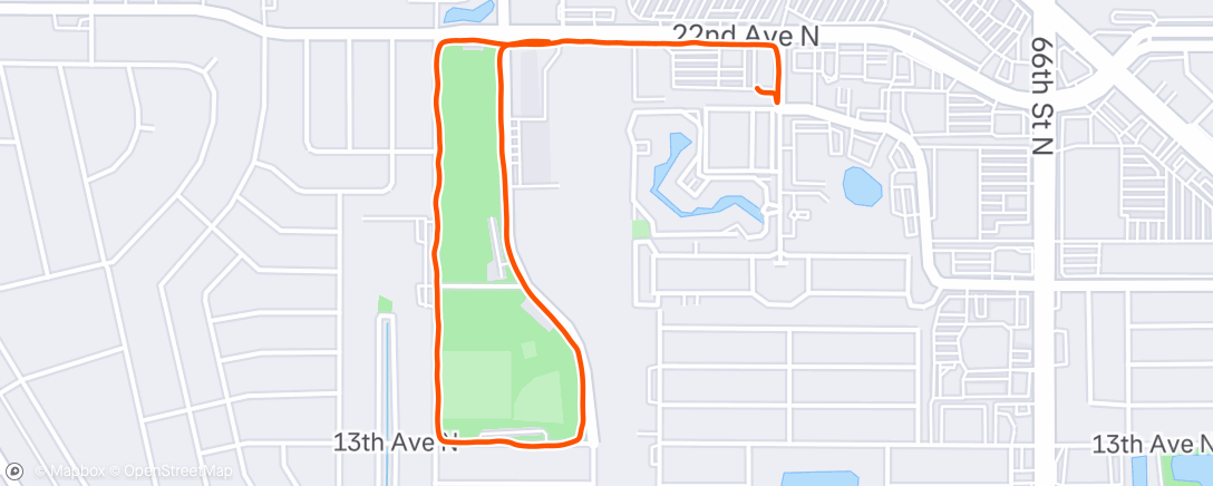 Map of the activity, Evening Walk