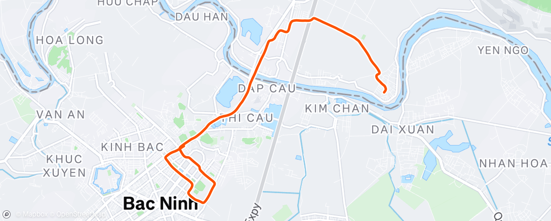 Map of the activity, Morning Run