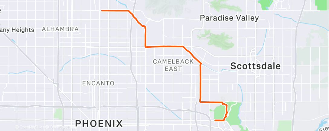 Map of the activity, Morning Run
