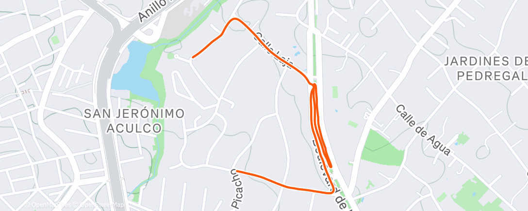 Map of the activity, Paseo a Mala