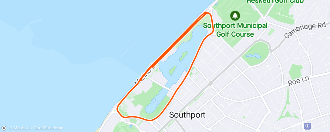 Map of the activity, Evening Run with the Coasters