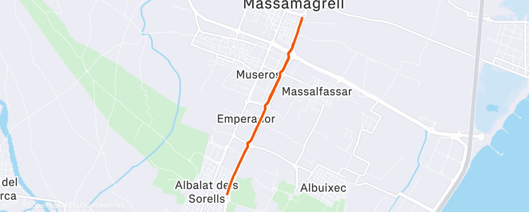 Карта физической активности (Carrera a la hora del almuerzo)