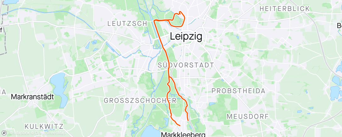 Map of the activity, Radtour nach Leipzig