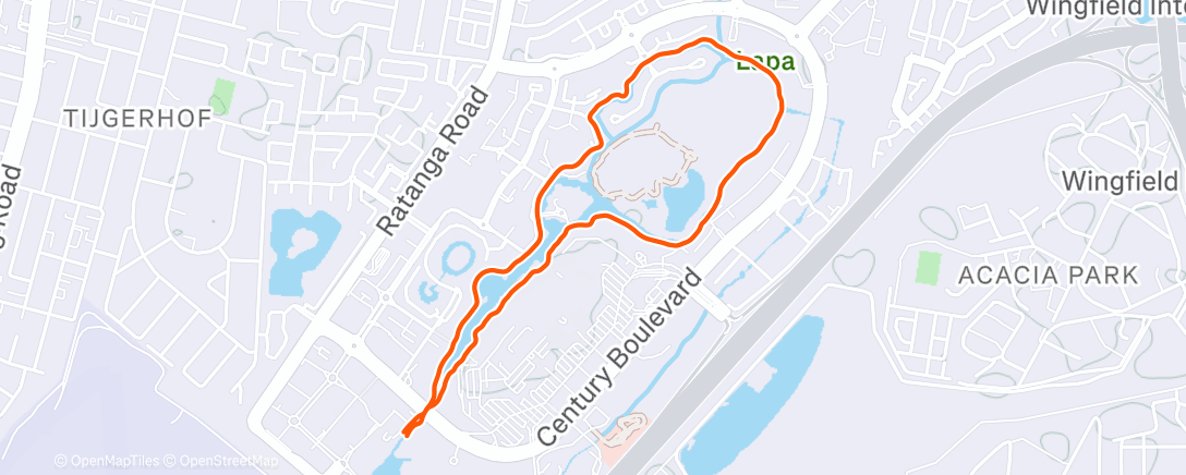 Map of the activity, Morning Run