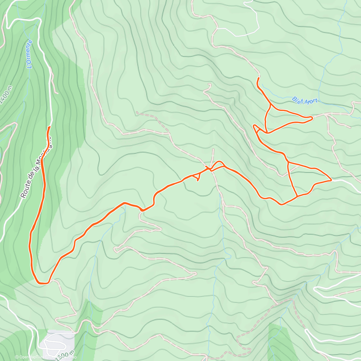 Map of the activity, Grande promenade au soleil ☀️