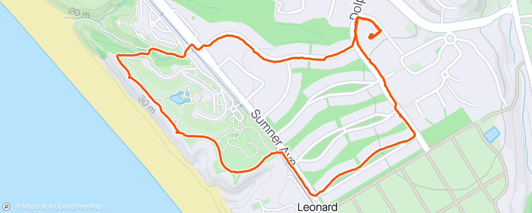 Map of the activity, Morning Walk w/ Carole and Teddy