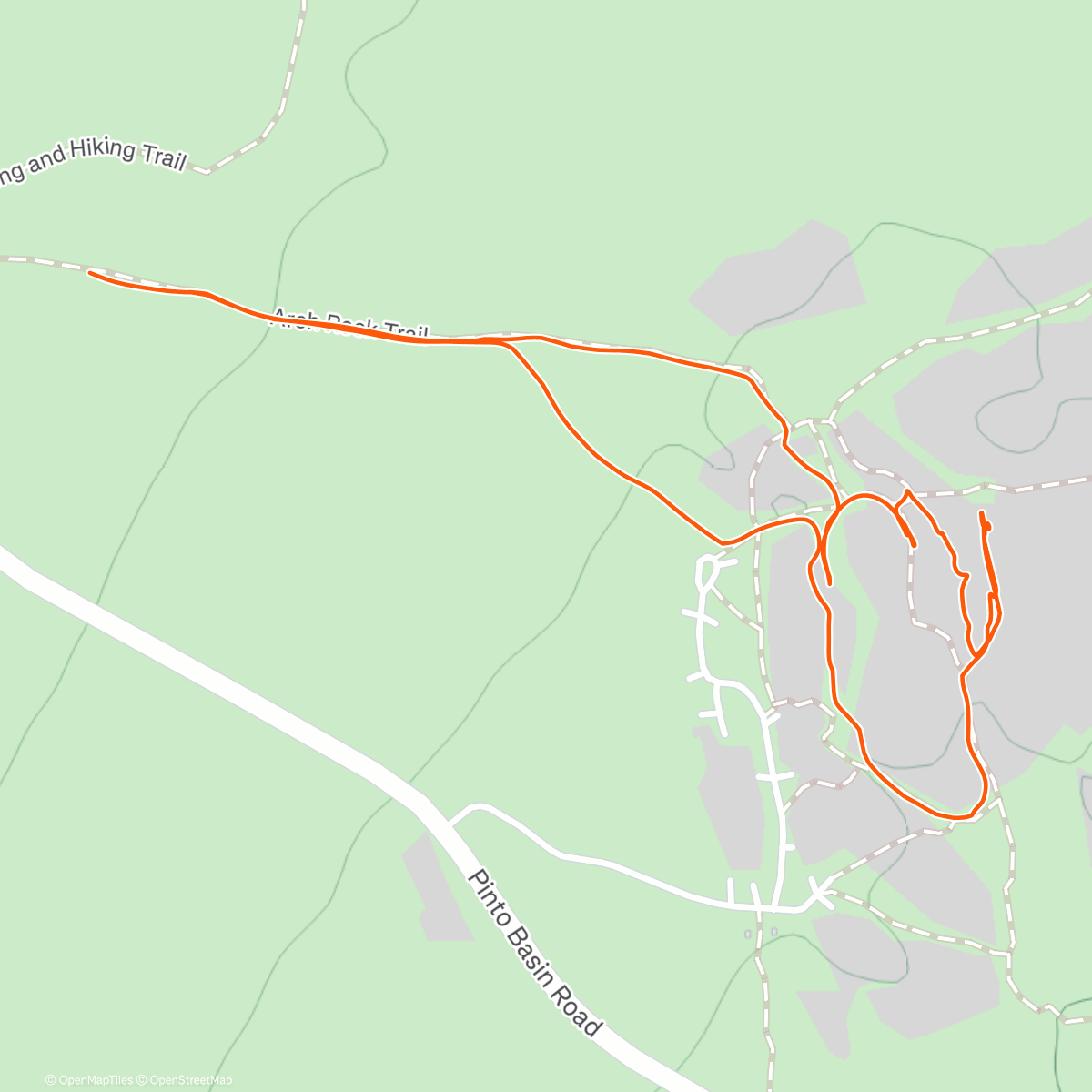 Map of the activity, Arch Rock n climbing around