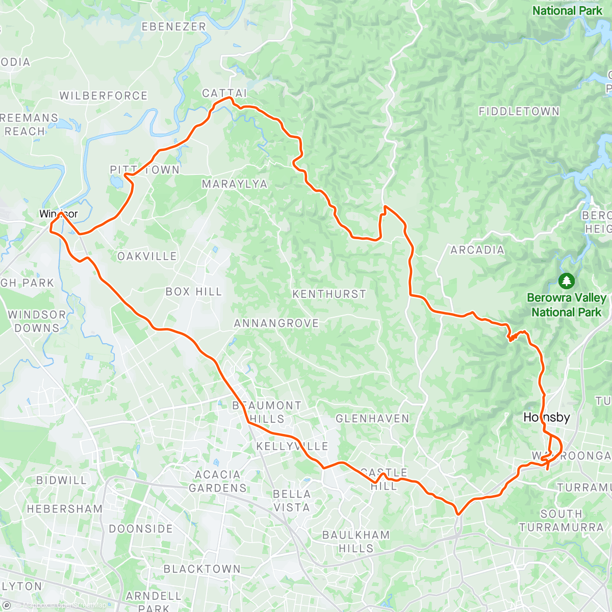 Mapa da atividade, Go For Broke Training Ride 2 to Richmond ... very nice ( like Borat!)