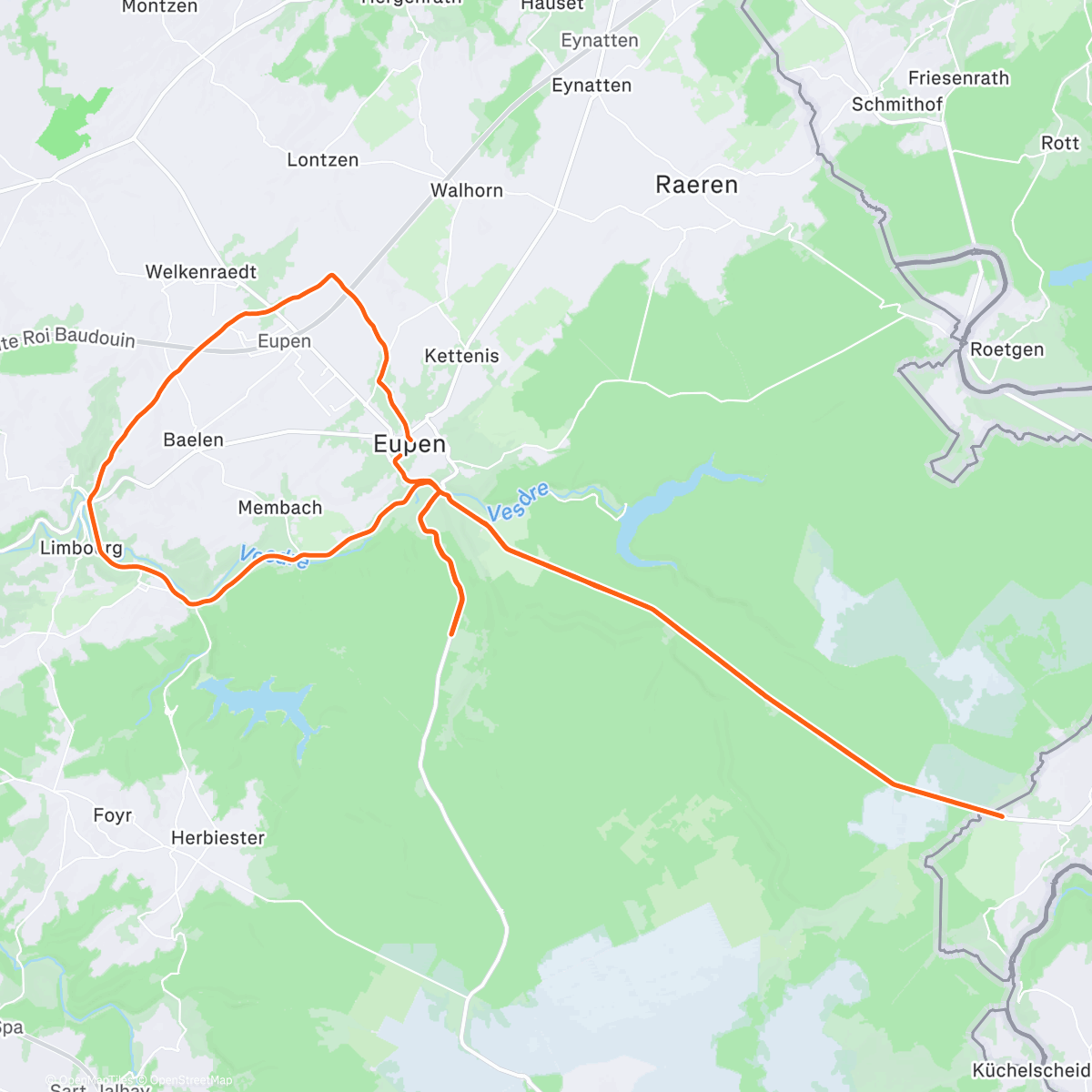 Map of the activity, Glatteis ändert die Wege 🥶☀️