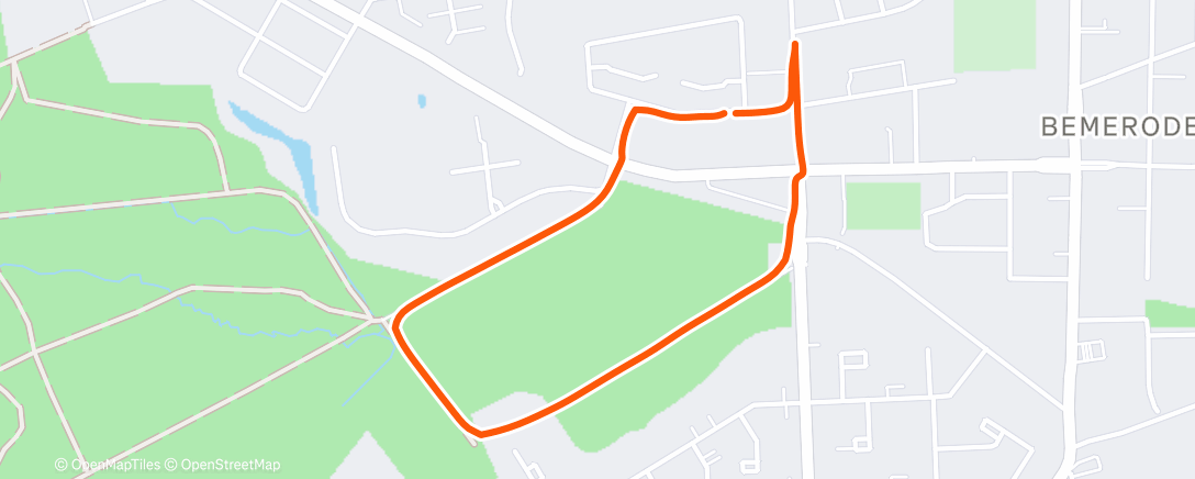 Map of the activity, Afternoon Walk