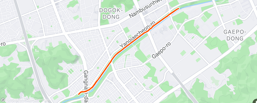 Map of the activity, Lunch Run