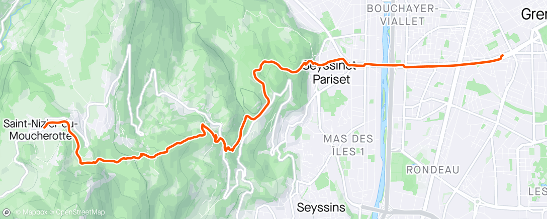 Map of the activity, Descente plaisir tranquille