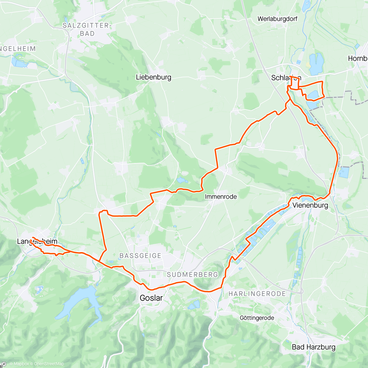 Mapa da atividade, Radtour zu zweit