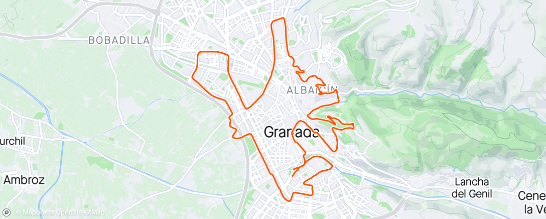 活动地图，40 Media maratón Granada 2024