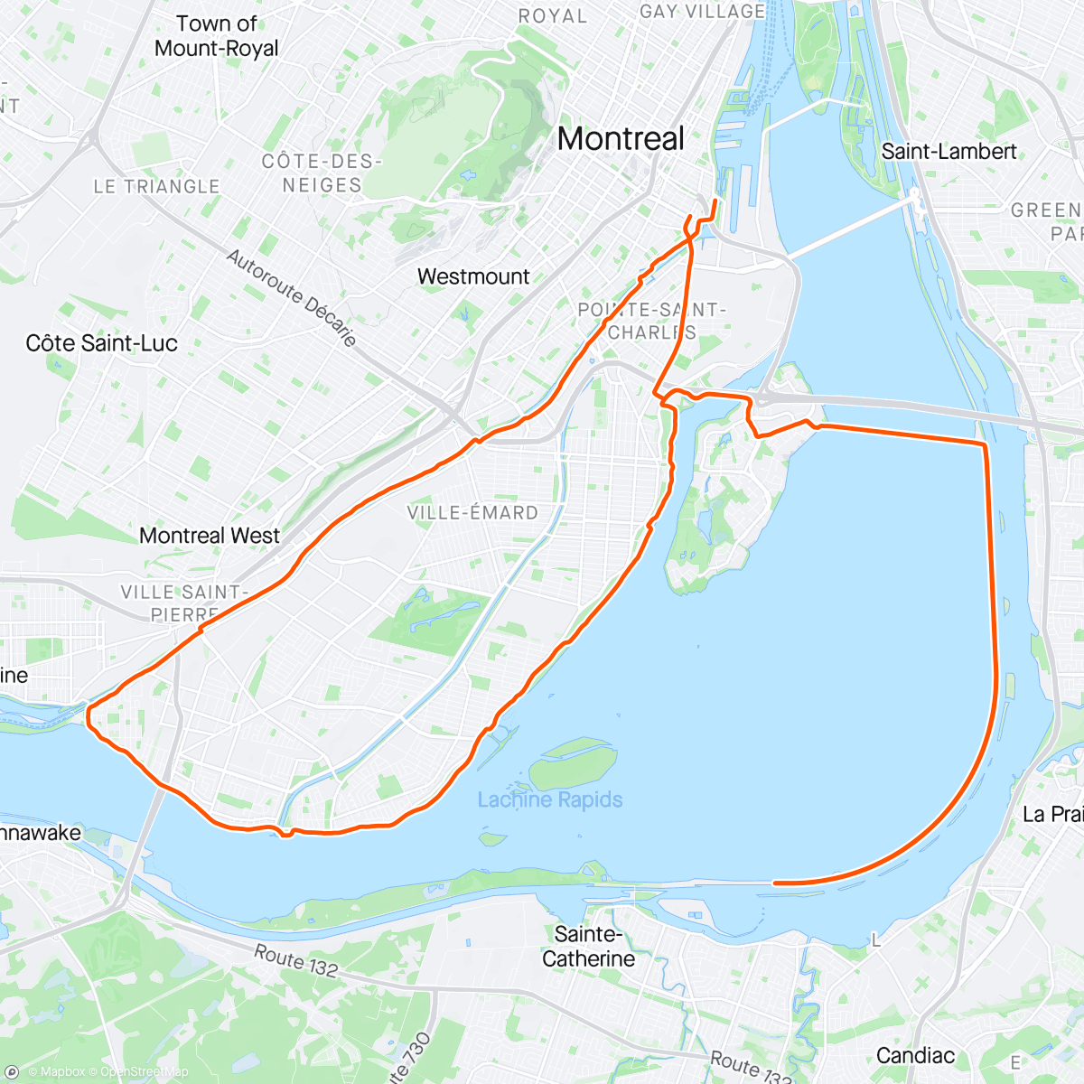 Map of the activity, Bike path CRUISIN.