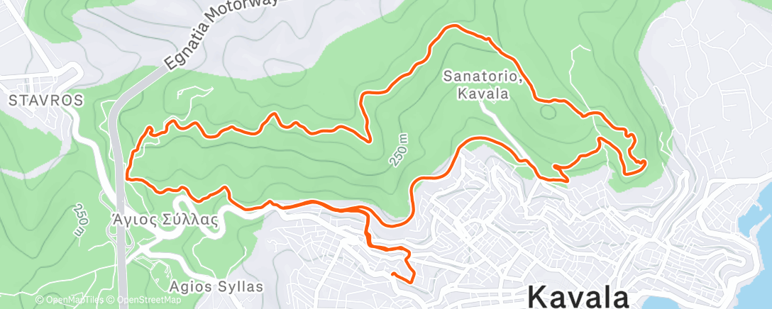 Map of the activity, Lunch Run