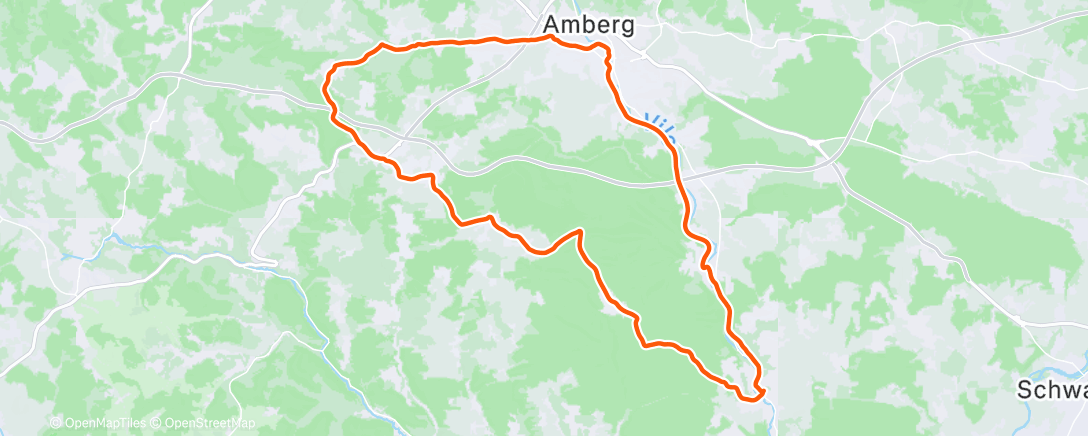 Map of the activity, Mittagsradfahrt