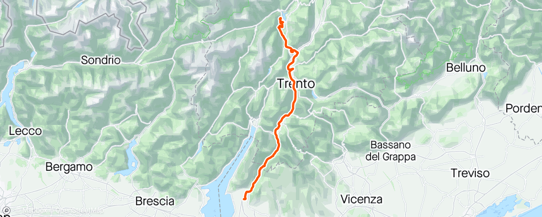 Map of the activity, Ultima parte di viaggio di rientro in bici 🤣