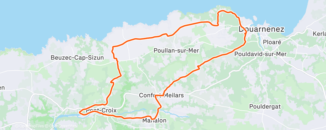 Map of the activity, Vélo du midi