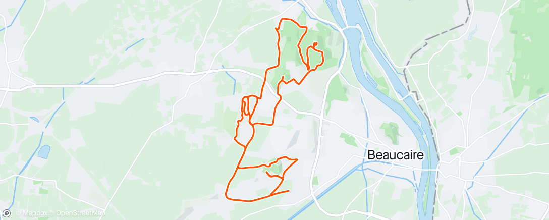 Map of the activity, Evening Ride