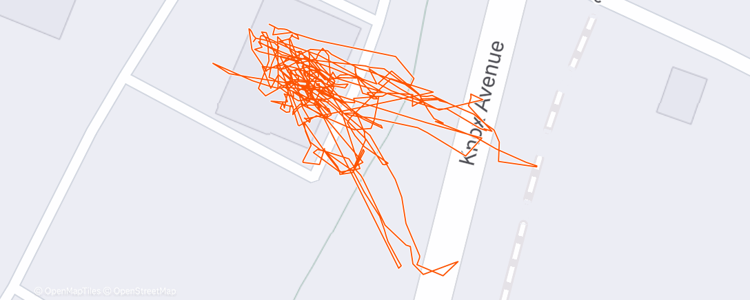 Map of the activity, Afternoon CrossFit