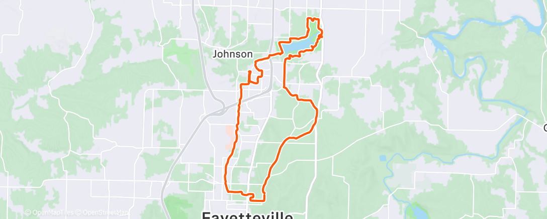 Map of the activity, Afternoon Ride