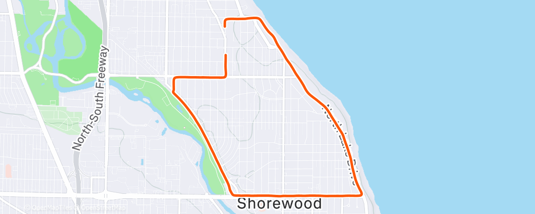 Map of the activity, Afternoon Run