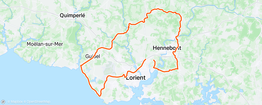 Carte de l'activité Sortie vélo dans l'après-midi