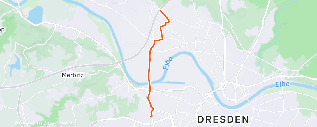Map of the activity, Fahrt am Morgen