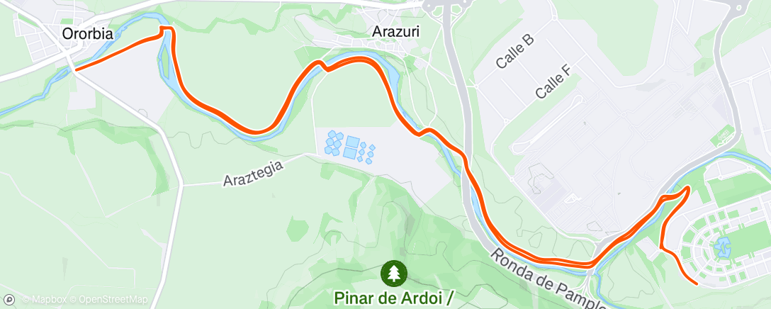 Map of the activity, Carrera de mañana