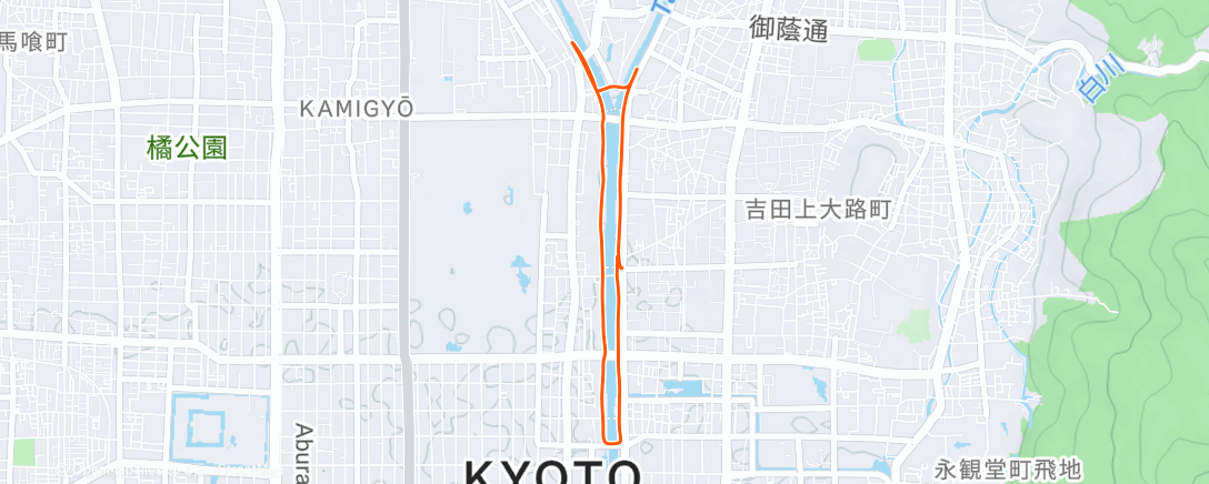 Map of the activity, 朝のランニング
